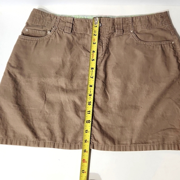 Horny Toad Corduroy Tan Cotton Casual Sport Skirt Size 6 - Picture 11 of 12